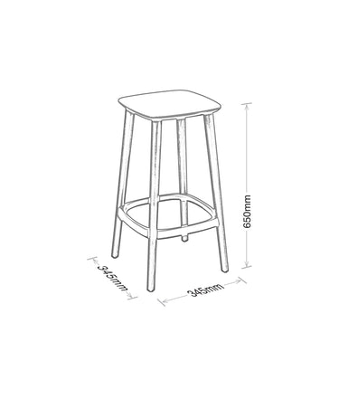 Babila Counter Stool - Black at online8 furniture store Auckland