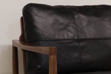 Bailey Leather Armchair Black at online8 furniture store Auckland