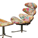 Balcar Patchwork Swivel Chair and Footstool at online8 furniture store Auckland