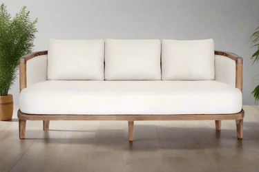 Bali 2 Seat Sofa - Oak & Rattan at online8 furniture store Auckland