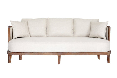Bali 2 Seat Sofa - Oak & Rattan at online8 furniture store Auckland