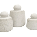 Ball Canister - Sandy White at online8 furniture store Auckland