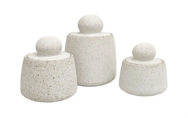 Ball Canister - Sandy White at online8 furniture store Auckland