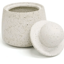 Ball Canister - Sandy White at online8 furniture store Auckland