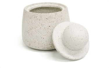 Ball Canister - Sandy White at online8 furniture store Auckland
