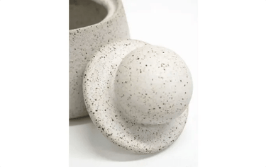 Ball Canister - Sandy White at online8 furniture store Auckland
