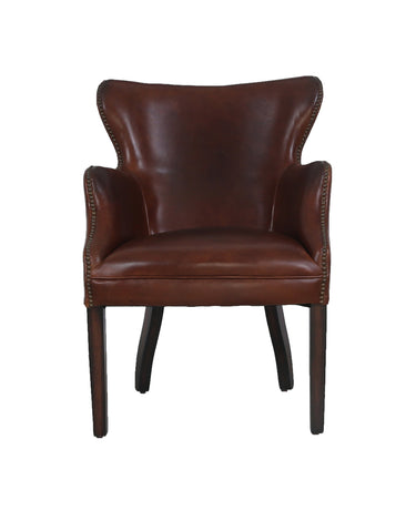 Baltimore Occasional Leather Chair: Vintage Cigar at Online8 Furniture Auckland NZ