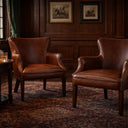 Baltimore Occasional Leather Chair: Vintage Cigar at Online8 Furniture Auckland NZ
