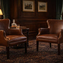 Baltimore Occasional Leather Chair: Vintage Cigar at Online8 Furniture Auckland NZ