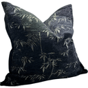 Bamboo Leaf Cushion Cover - Black at online8 furniture store Auckland