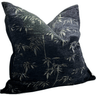 Bamboo Leaf Cushion Cover - Black at online8 furniture store Auckland