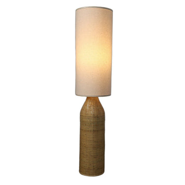 Bamboo & Linen Floor Lamp - Large at Online8 Furniture Auckland NZ