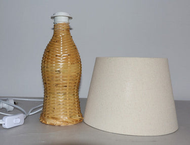 Bamboo & Linen Table Lamp 5 - Natural at Online8 Furniture Auckland NZ