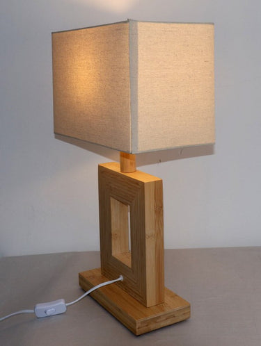 Bamboo & Linen Table Lamp - Natural at Online8 Furniture Auckland NZ