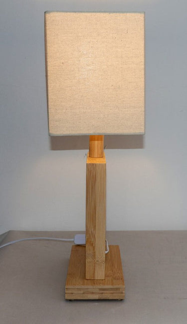 Bamboo & Linen Table Lamp - Natural at Online8 Furniture Auckland NZ