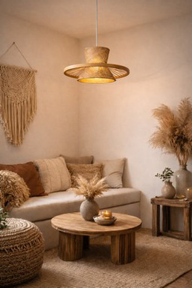 Bamboo Pendant Light – Natural Finish at Online8 Furniture Auckland NZ