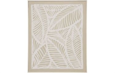 Banana Palm Textured Art - Natural Frame at online8 furniture store Auckland