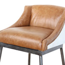 Bar Stool - Aluminum & Top Grain Leather at online8 furniture store Auckland