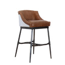 Bar Stool - Aluminum & Top Grain Leather at online8 furniture store Auckland