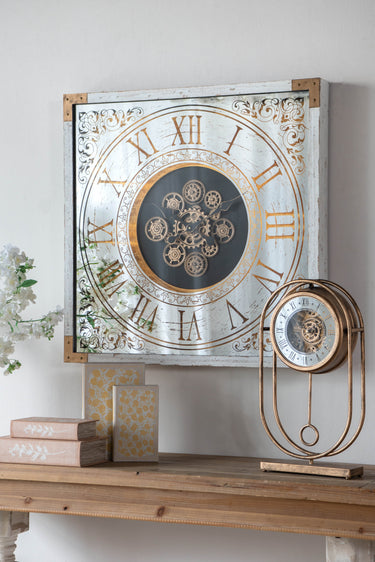 Baroque Wall Clock with Gears at online8 furniture store Auckland