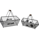BASKET ANTIQUE GREY SET OF 2 at online8 furniture store Auckland
