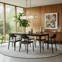 Baur Mid-Century Ashwood Dining Table - Black 1800mm at Online8 Furniture Auckland NZ