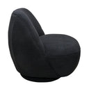 Baxter Boucle Swivel Chair - Black at online8 furniture store Auckland