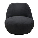 Baxter Boucle Swivel Chair - Black at online8 furniture store Auckland