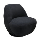 Baxter Boucle Swivel Chair - Black at online8 furniture store Auckland