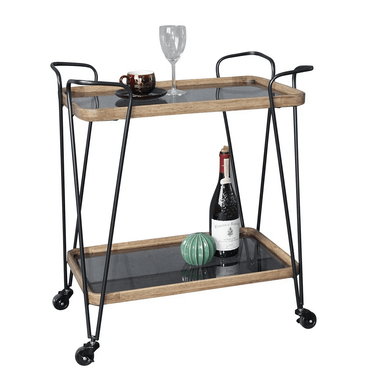 Baxton Bar Cart Trolley with Wheels at online8 furniture store Auckland