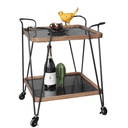 Baxton Square Bar Cart Trolley with Wheels at online8 furniture store Auckland