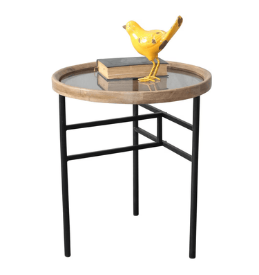 Baxton Wooden Round Side Table - 40cm at online8 furniture store Auckland