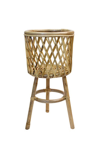 Bayan Rattan Floor Planter Stand Large at online8 furniture store Auckland