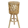 Bayan Rattan Floor Planter Stand Small at online8 furniture store Auckland