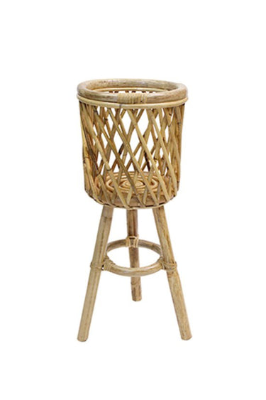 Bayan Rattan Floor Planter Stand Small at online8 furniture store Auckland