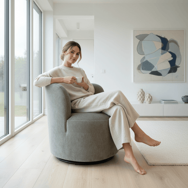 Bayberry Swivel Chair -Sage at online8 furniture store Auckland