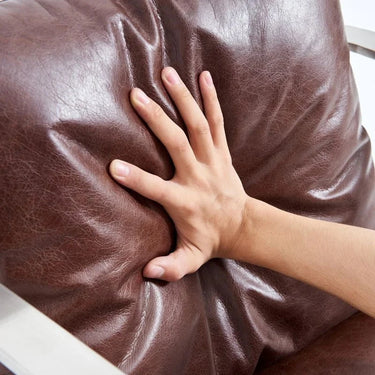 Beaubourg Leather Armchair - Vintage Brown at online8 furniture store Auckland