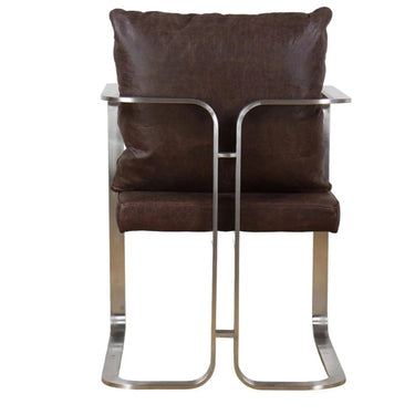 Beaubourg Leather Armchair - Vintage Brown at online8 furniture store Auckland