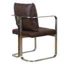 Beaubourg Leather Armchair - Vintage Brown at online8 furniture store Auckland