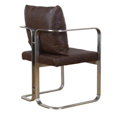 Beaubourg Leather Armchair - Vintage Brown at online8 furniture store Auckland