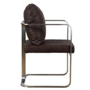 Beaubourg Leather Armchair - Vintage Brown at online8 furniture store Auckland