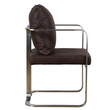 Beaubourg Leather Armchair - Vintage Brown at online8 furniture store Auckland