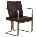 Beaubourg Leather Armchair - Vintage Brown at online8 furniture store Auckland