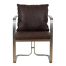 Beaubourg Leather Armchair - Vintage Brown at online8 furniture store Auckland