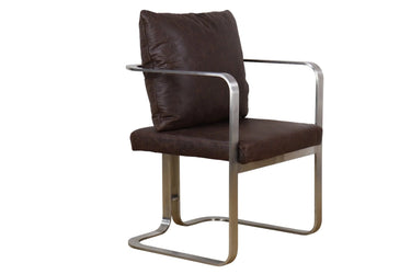 Beaubourg Leather Armchair - Vintage Brown at online8 furniture store Auckland