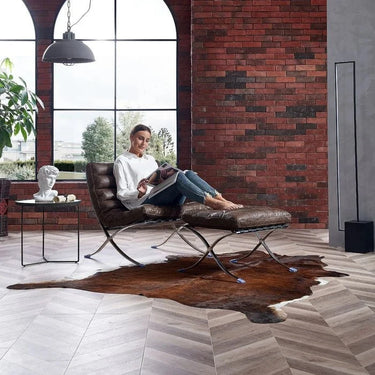 Beaubourg Leather Chair with Ottoman | Casual Chair  at online8 furniture store Auckland