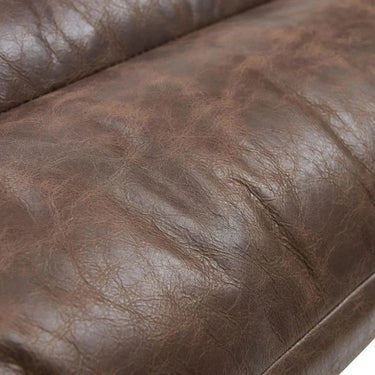 Beaubourg Top Grain Leather Chaise - Vintage Brown at online8 furniture store Auckland
