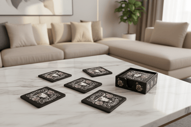 Beautiful Disaster Coasters Set/6 at online8 furniture store Auckland