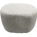 Bella Accent Ottoman - White & Taupe at online8 furniture store Auckland