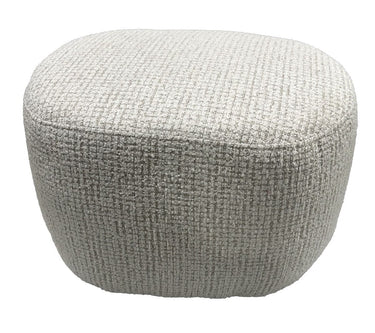Bella Accent Ottoman - White & Taupe at online8 furniture store Auckland